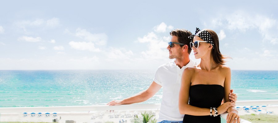 Surfside Couple on Beach